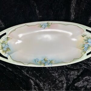 Vintage Floral Porcelain Relish/Trinket Tray